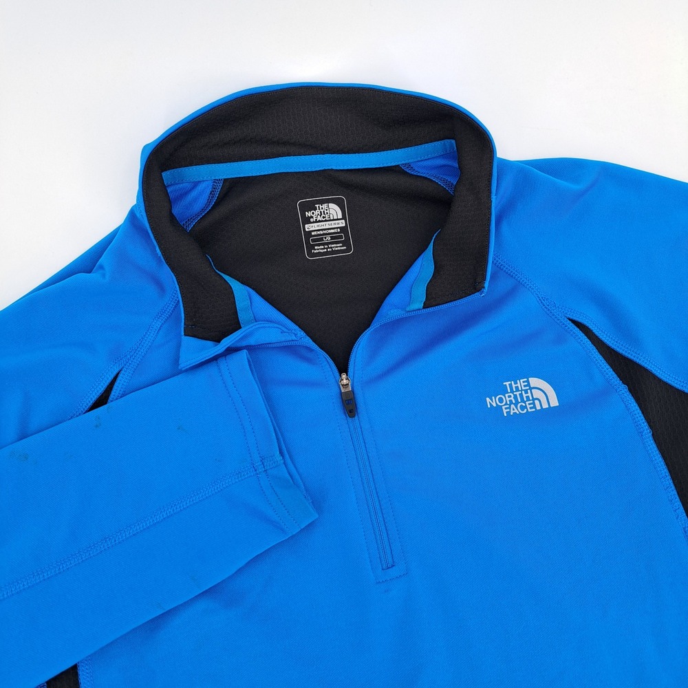 The North Face Flight Series Pullover Mens L VaporWick Blue Black Quarter-Zip